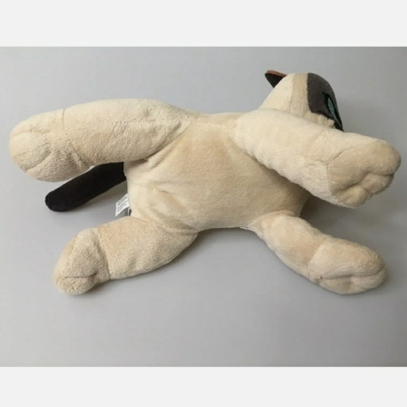 Grumpy Cat Toy Factory Plush Stuffed Animal Kitty 9" Laying Siamese Tan Brown - Picture 7 of 9